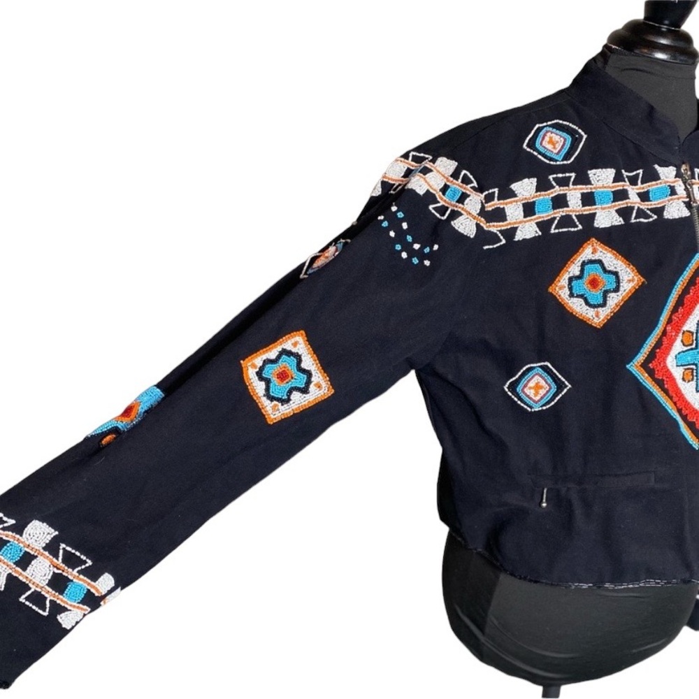 NWT VTG STONE RIVER BEADED TRIBAL JACKET - Picture 6 of 15